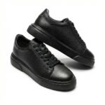 Hakiki Flotur Deri Siyah Sneaker - Görsel 3