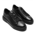 Hakiki Flotur Deri Siyah Sneaker