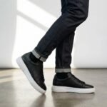 Hakiki Flotur Deri Siyah Sneaker - Görsel 2