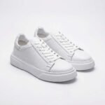 Hakiki Flotur Deri Beyaz Sneaker