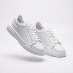 Hakiki Flotur Deri Beyaz Sneaker - Görsel 5